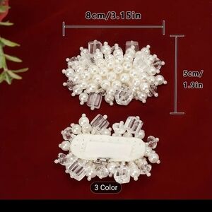 Pearl and Crystal Cluster Shoe Clip Beautiful Addition To Your Shoes.